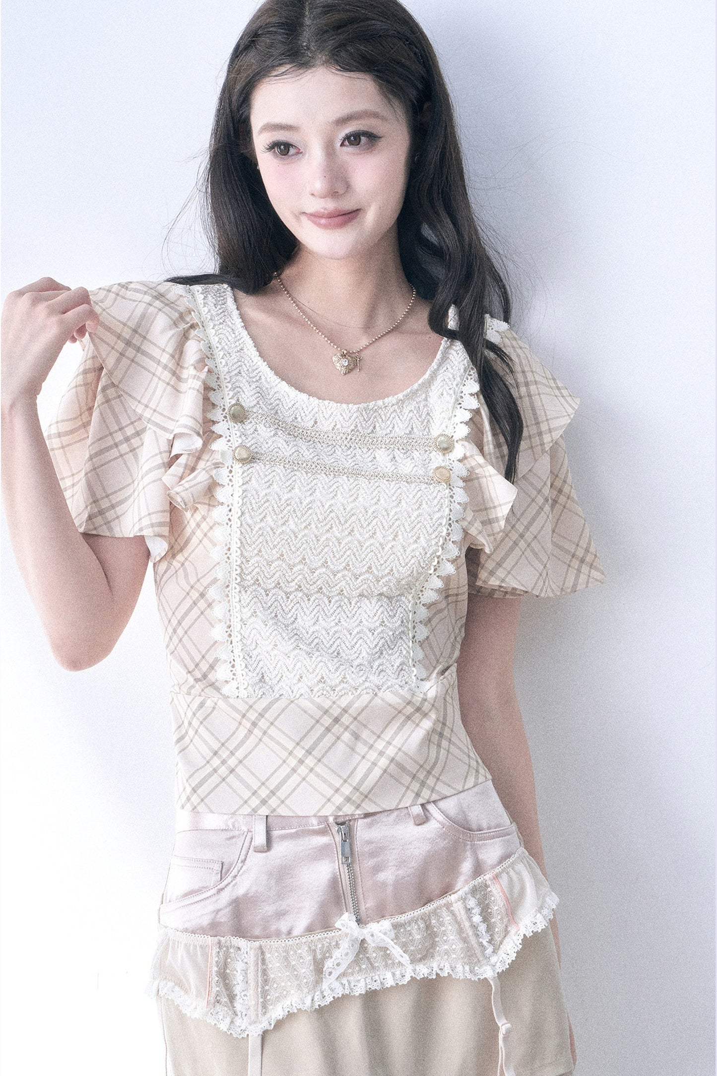 Forgotten Prayer Knitted Patchwork Top