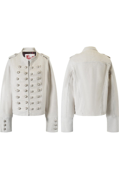 Metal Decorated Shoulder Pad Jacket Set-Up
