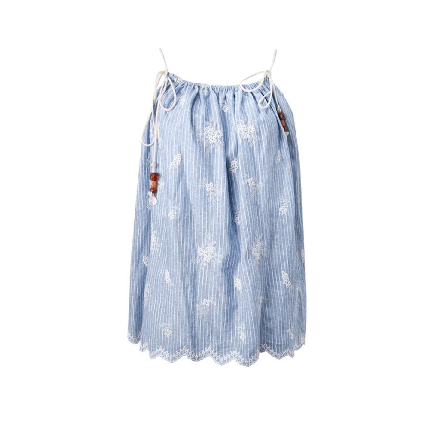 Gray-Blue Jacquard Halter Camisole and Shorts Set-Up
