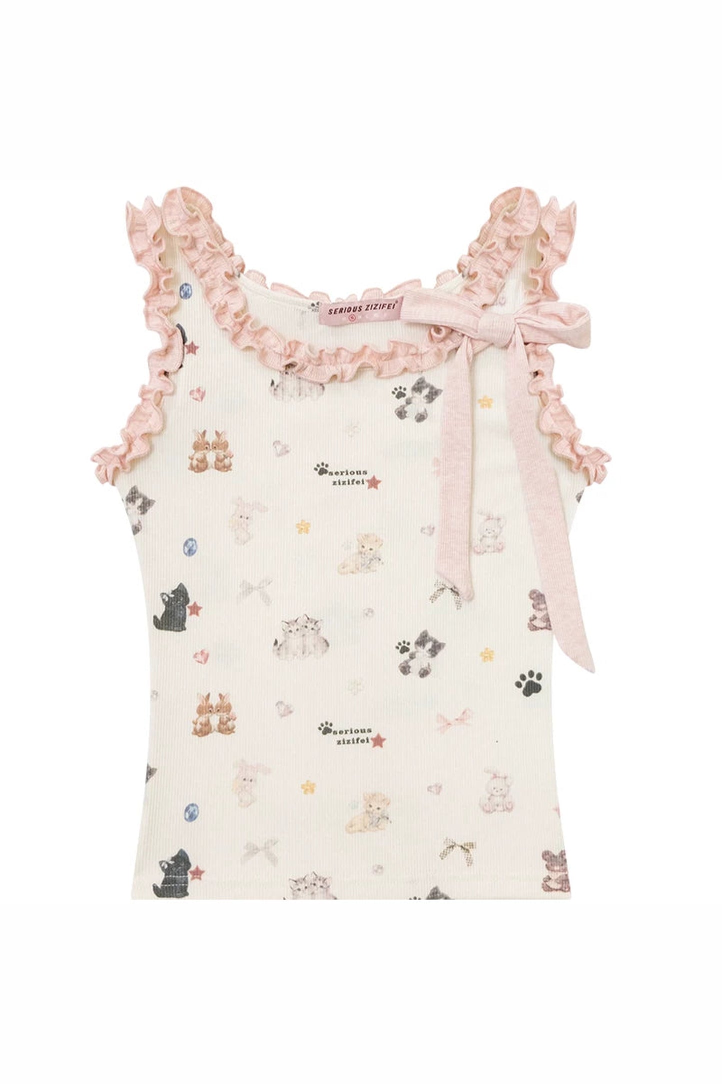 Playful Ruffled Apricot Camisole
