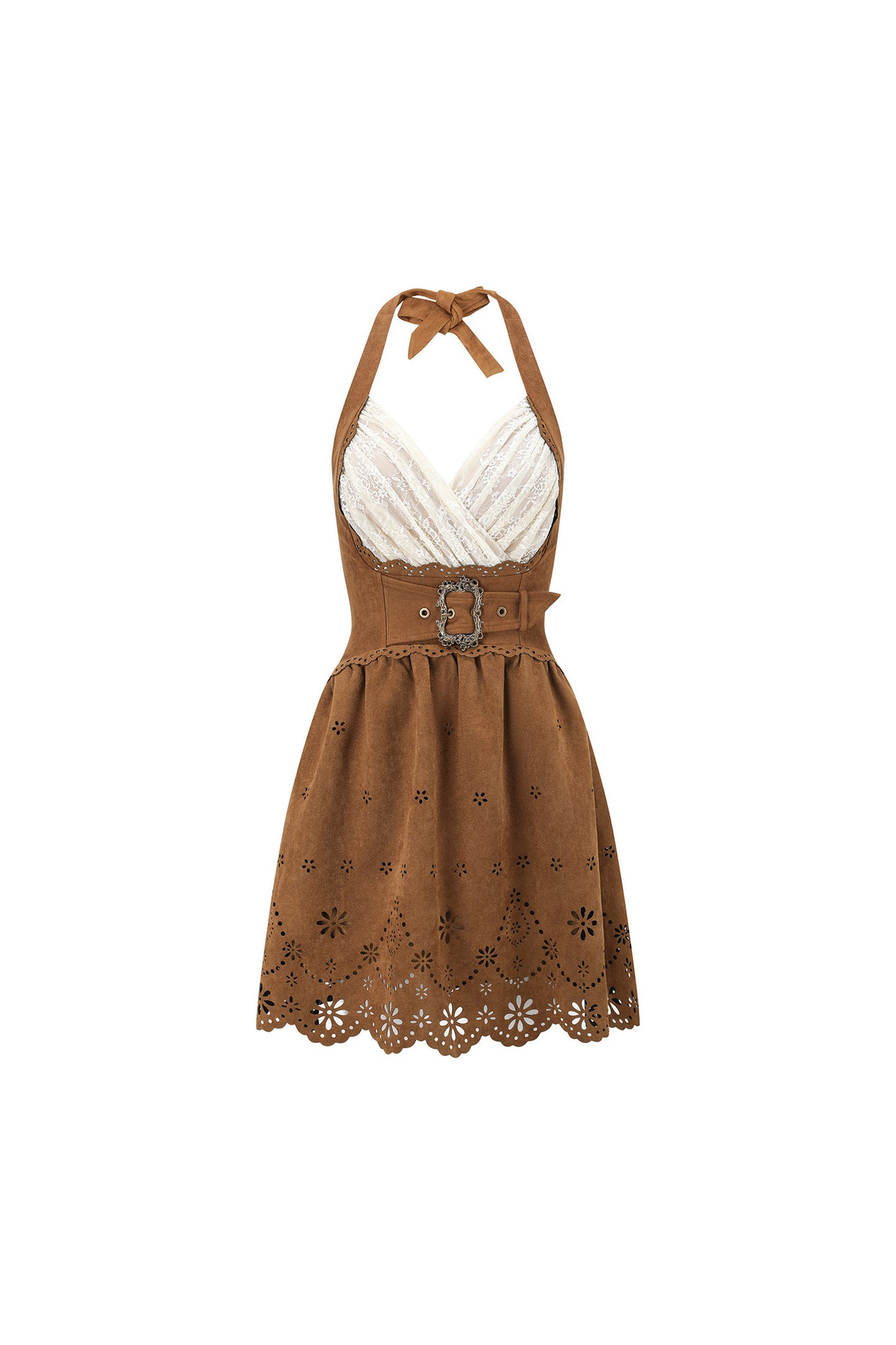 Desert Knight Coffee Fishbone Corset and Skirt Dress Set-Up