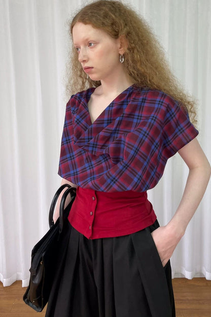Plaid Short Sleeve Shirt