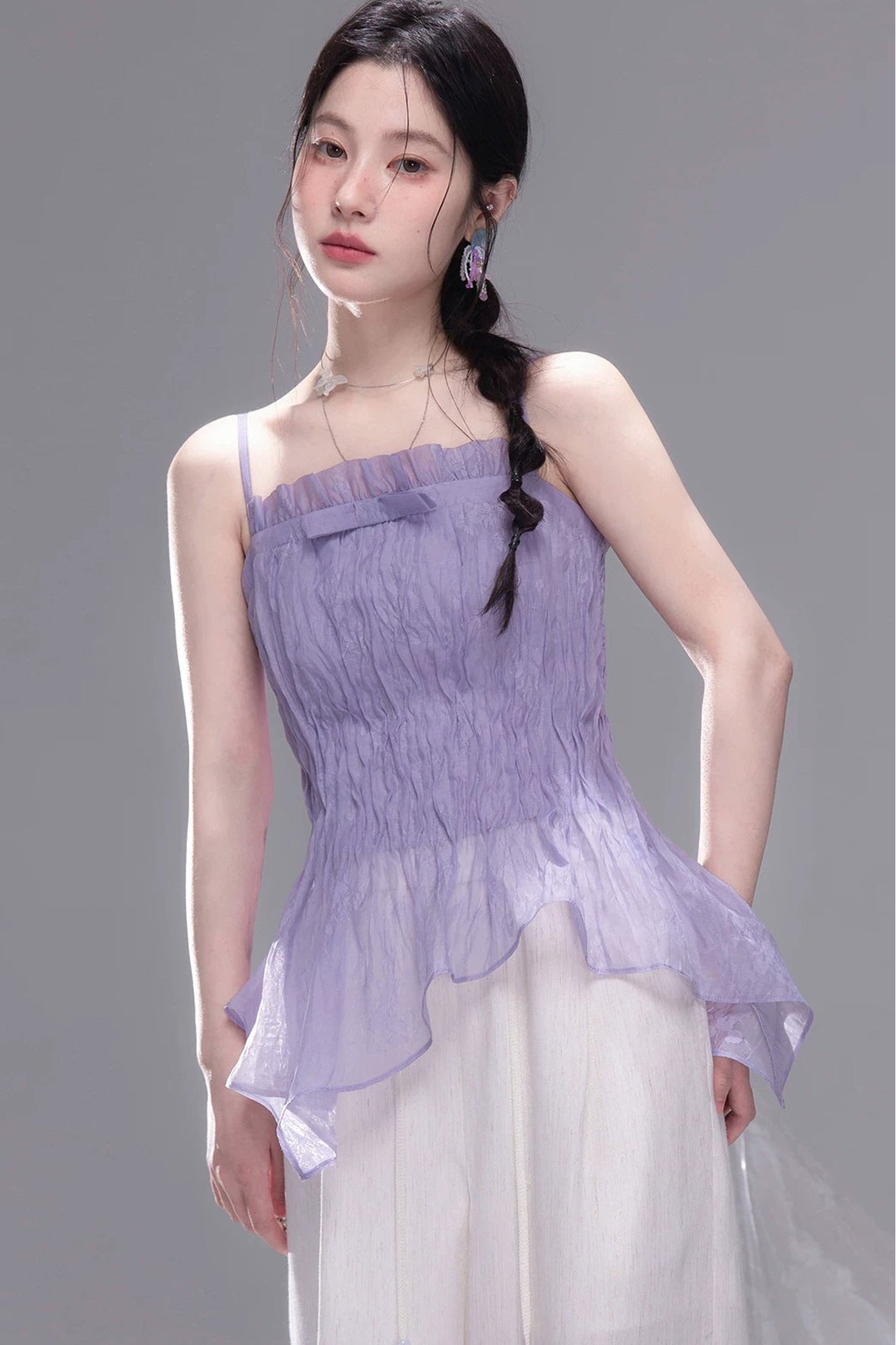 Ice Silk Ruched Camisole