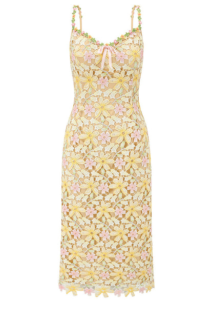 Rainbow Floral Corset Strap Long Dress Set-Up