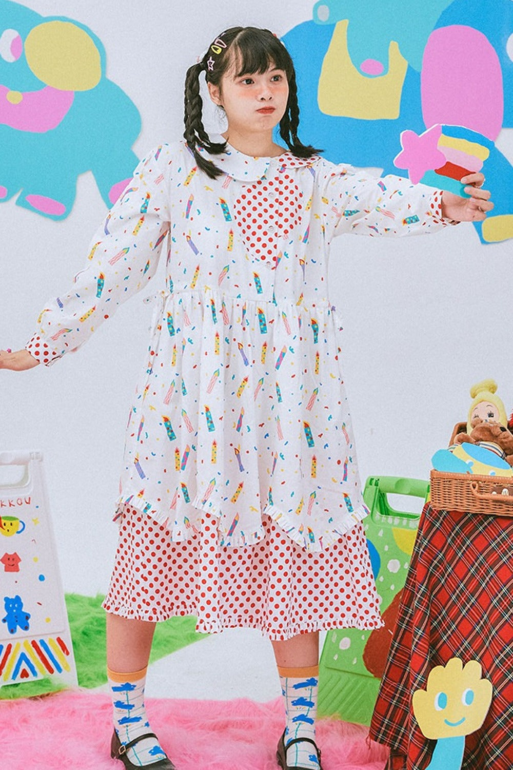 Candle Print Dress