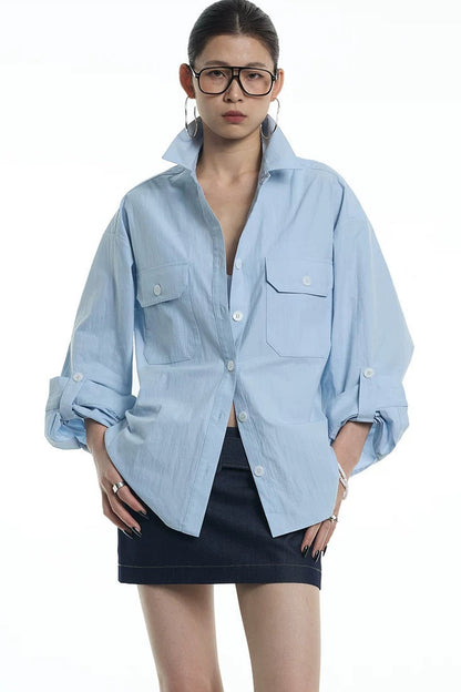 Glacier Blue Work Shirt Jacket