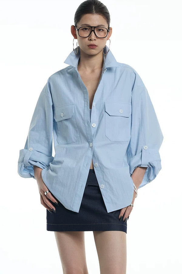 Glacier Blue Work Shirt Jacket