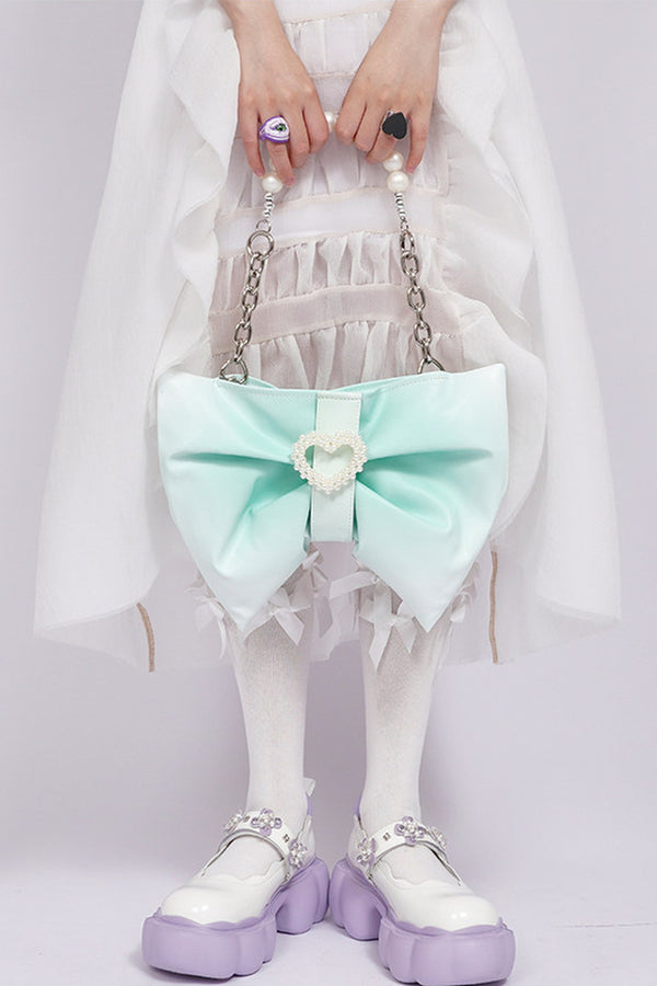 Gradient Bowknot Shoulder Bag