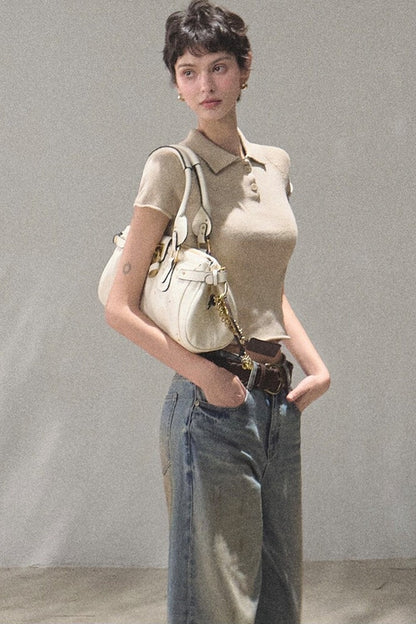 Old Money Linen Polo Top