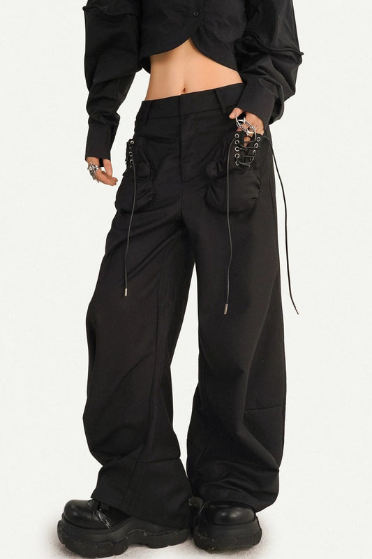 Minimalist High-Waist Wide-Leg Pants