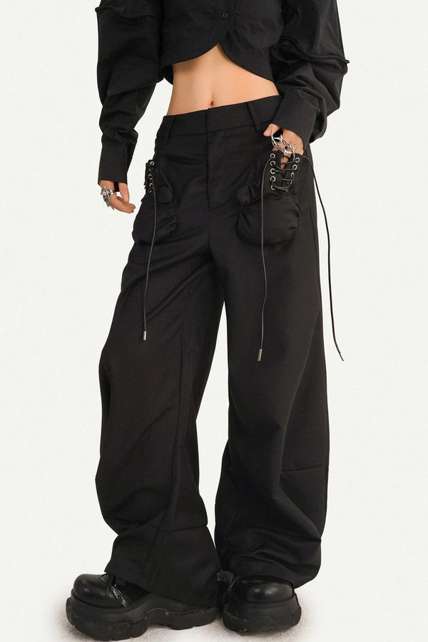 Minimalist High-Waist Wide-Leg Pants