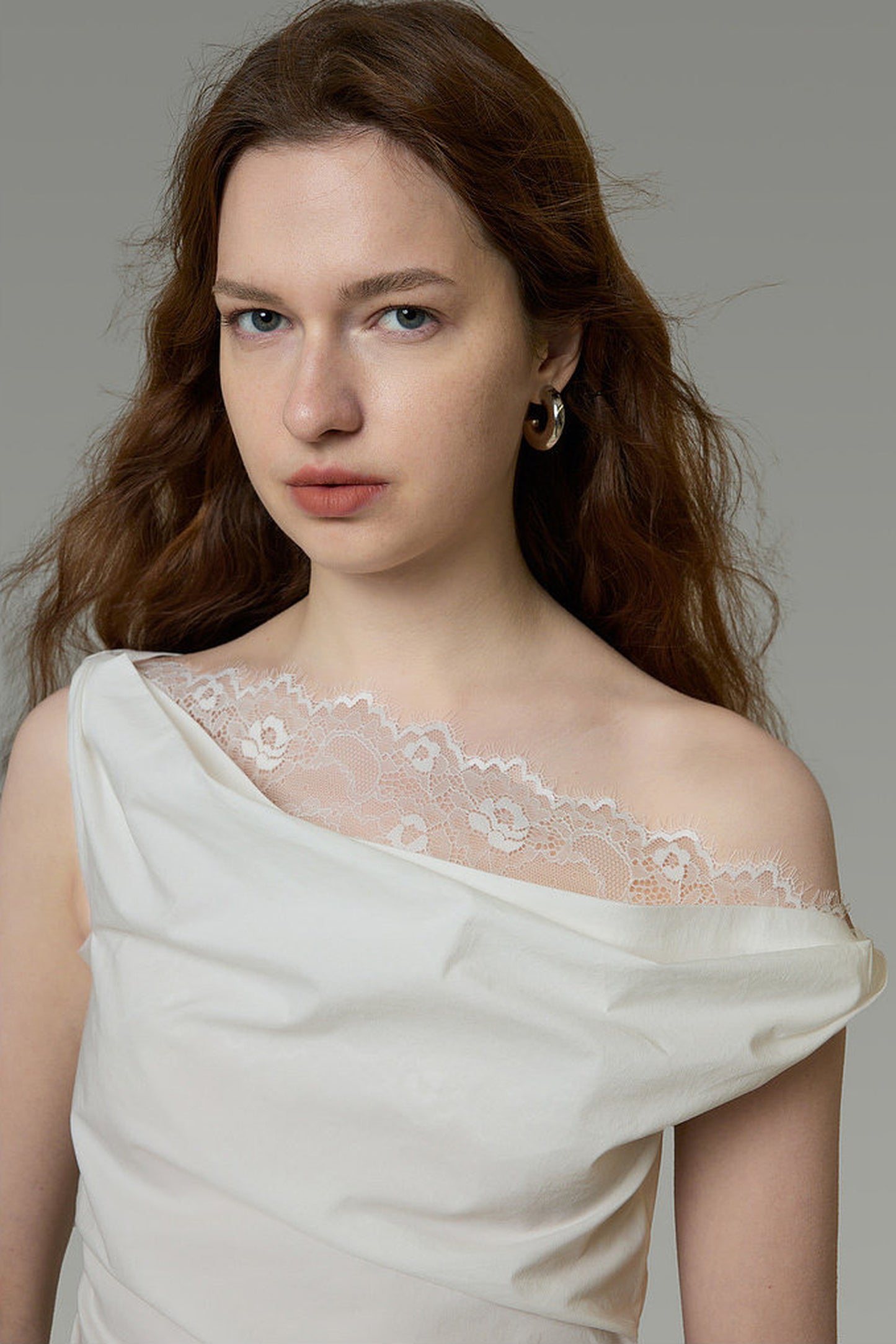 French Lace Off-Shoulder Blouse
