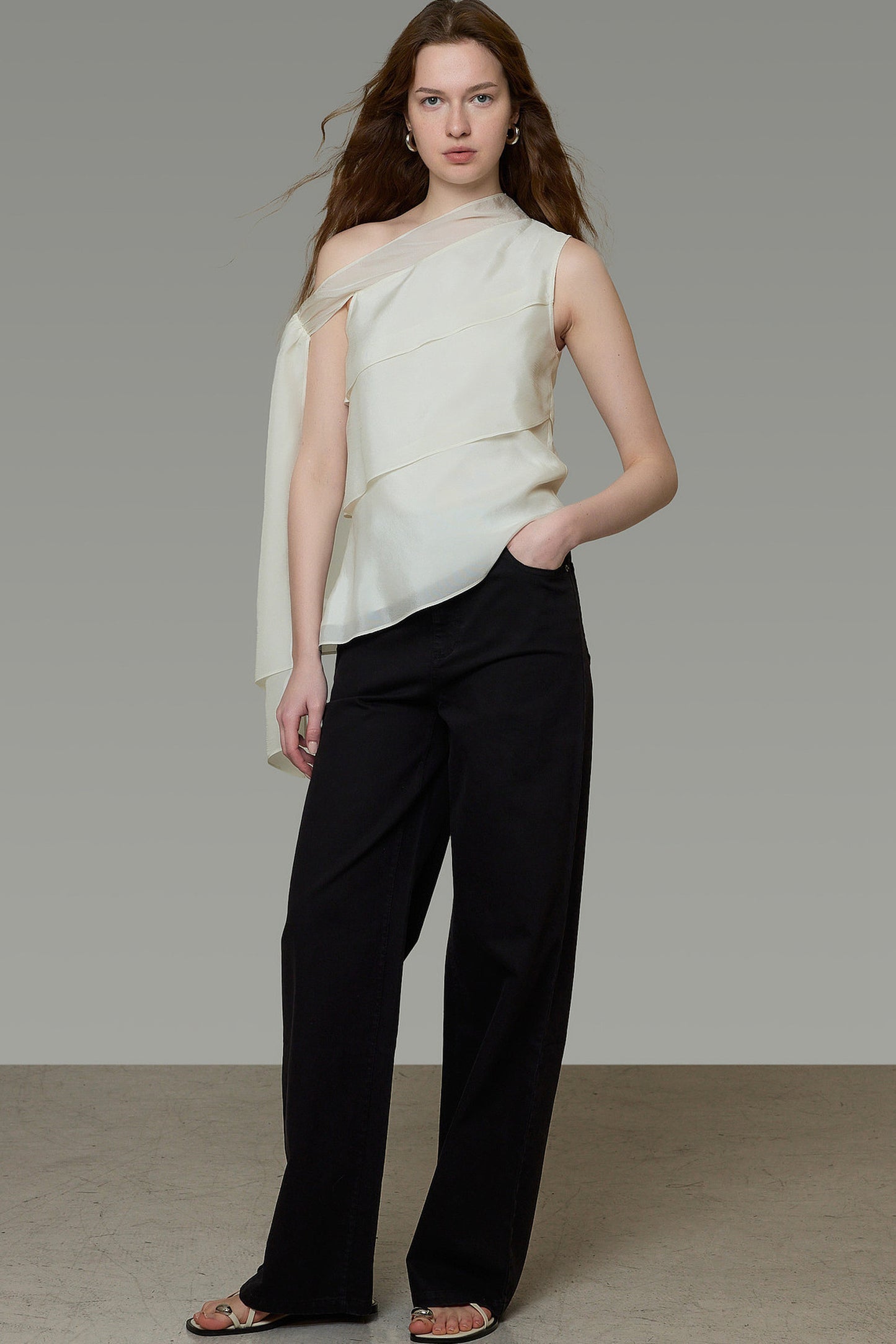 Ribbon Off-Shoulder Blouse