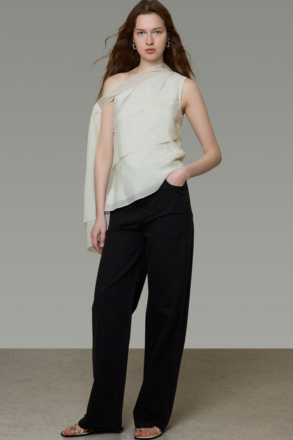 Ribbon Off-Shoulder Blouse