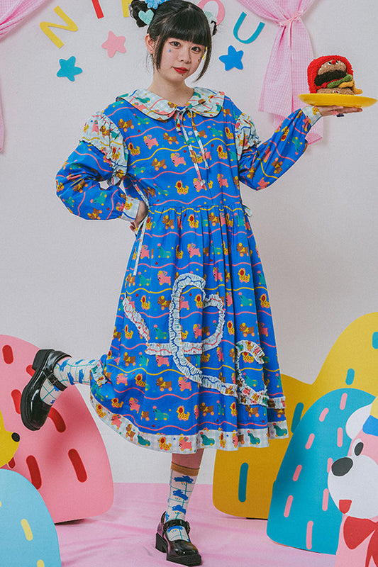Original Floral Lace Long-Sleeve Dress