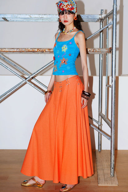 Colorful Rope Embroidery Camisole