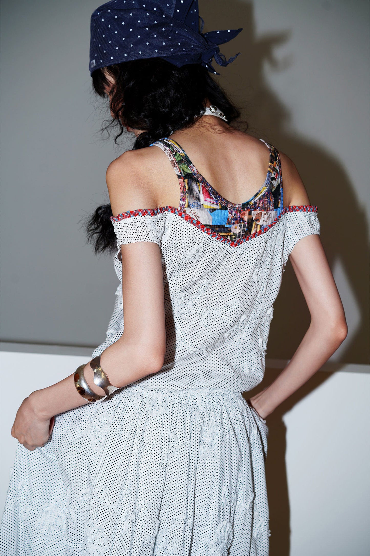 Vacation Polka Dot Embroidered Dress