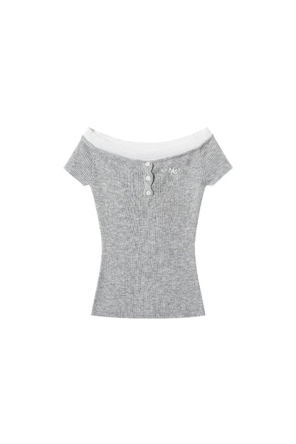 Versailles Wool Off-Shoulder Top