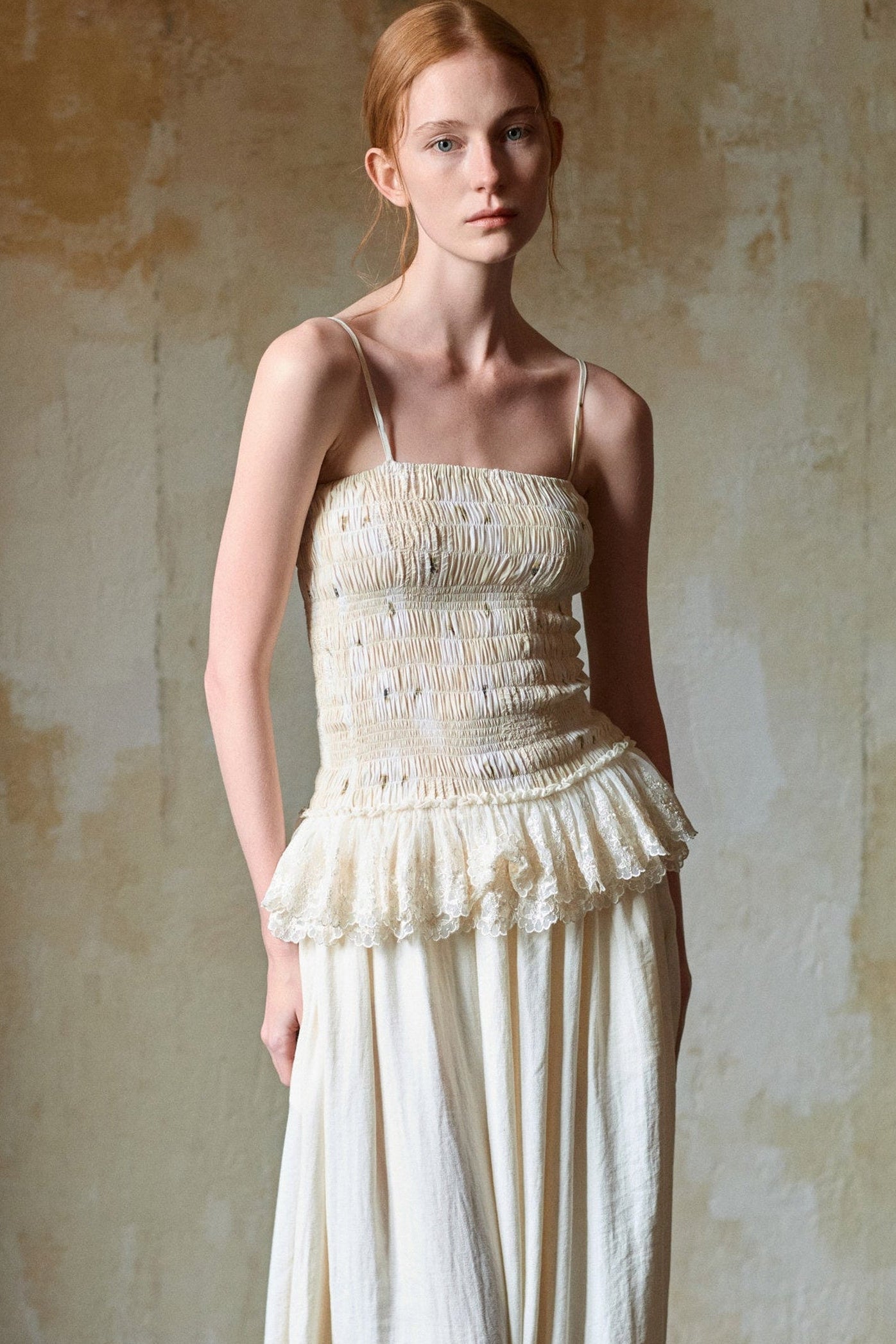 Silk Embroidered Lace Camisole