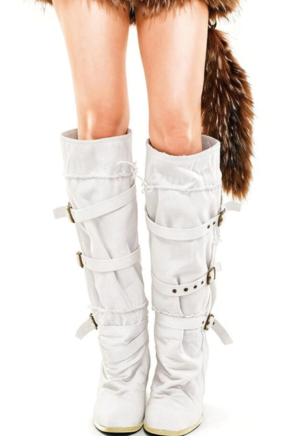 Distressed Wedge Boots