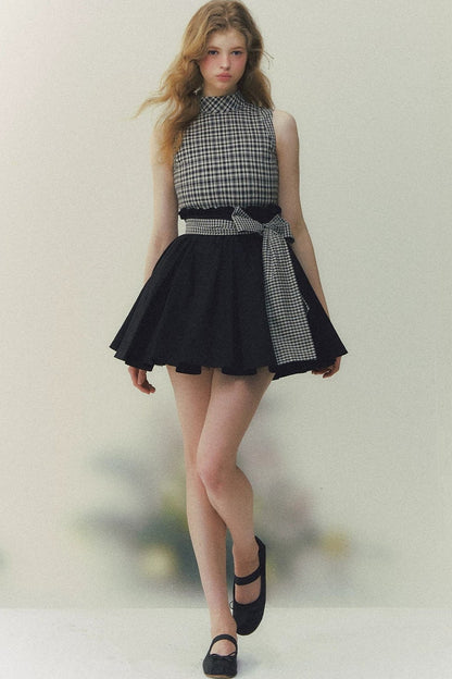 Princess Diary Plaid Puffy Dress