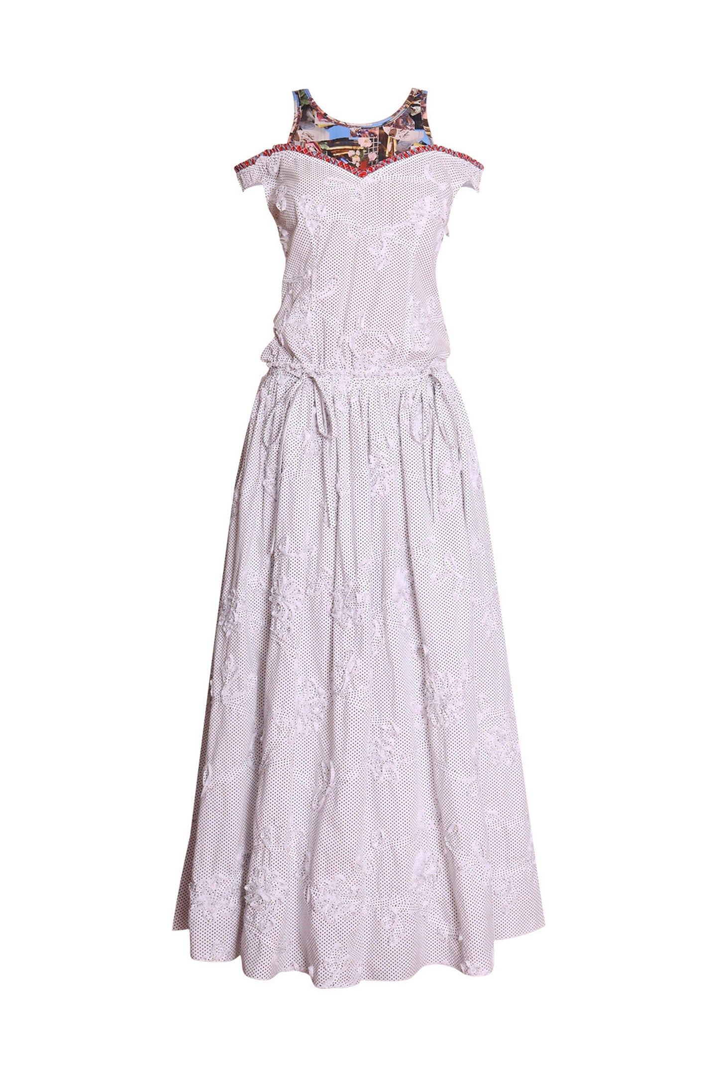 Vacation Polka Dot Embroidered Dress