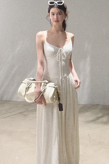 Bohemian Vine Jacquard Backless Dress