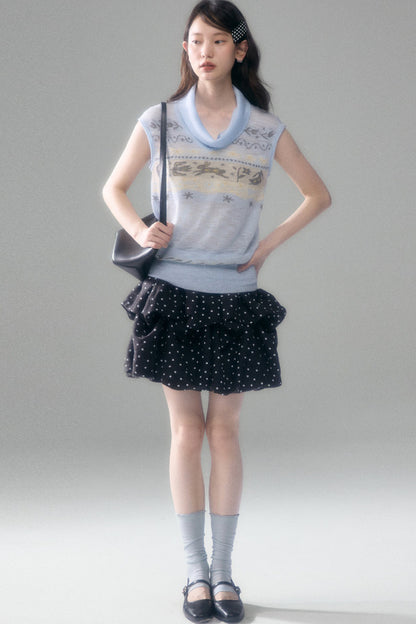Bunny Fair Isle Knit Vest
