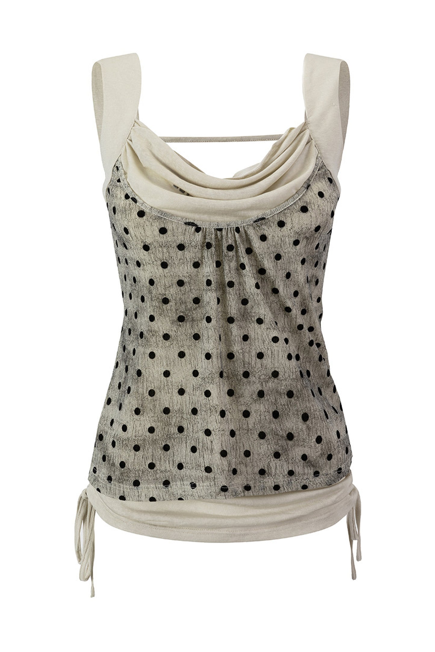 Velvet Polka Dot Layered Top