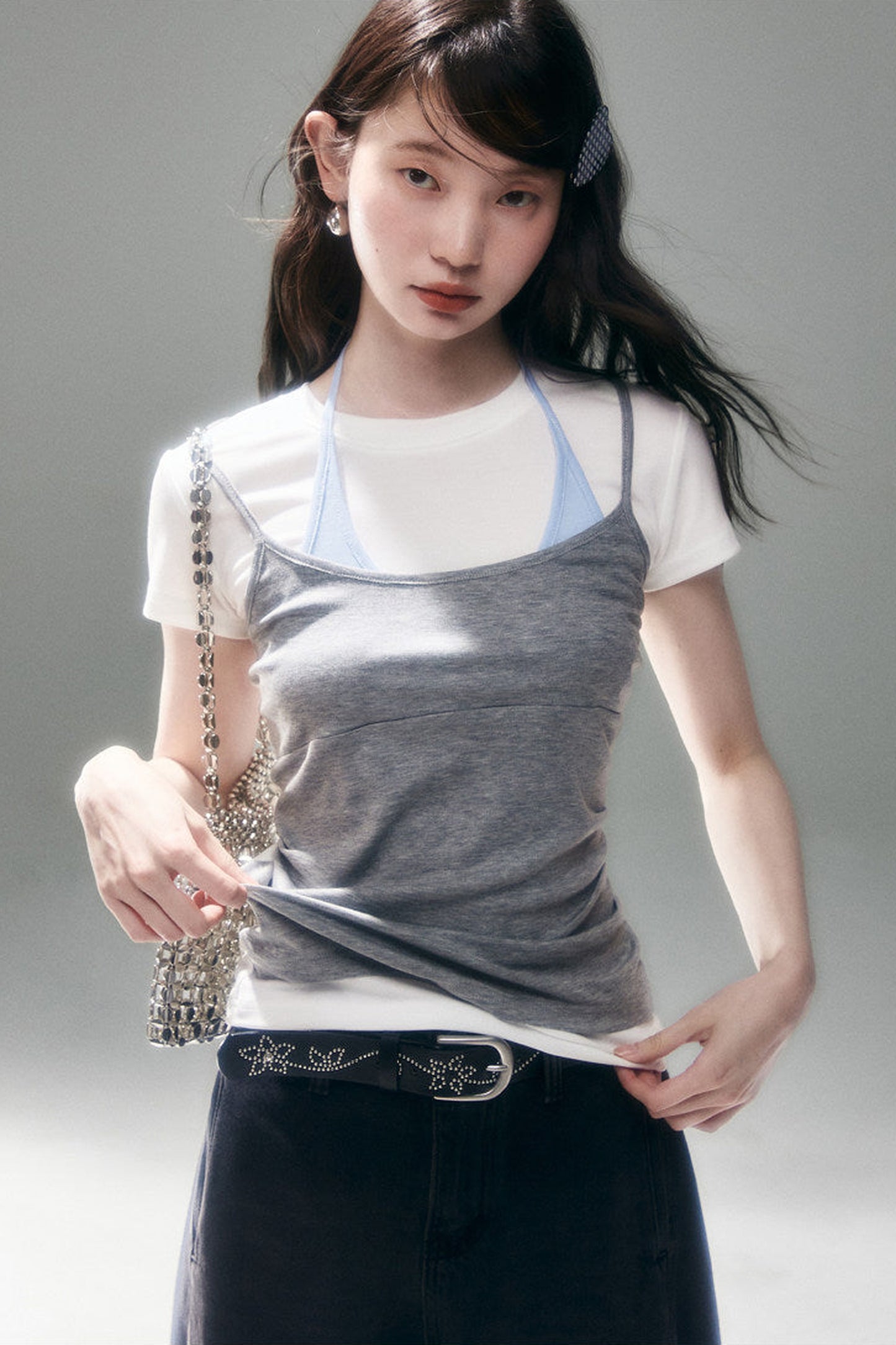 텐셀 레이어드 캐미솔 셋업