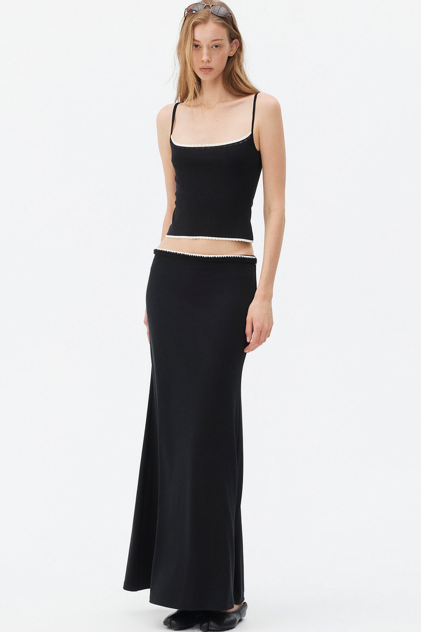 Color-Block Lace Knit Camisole