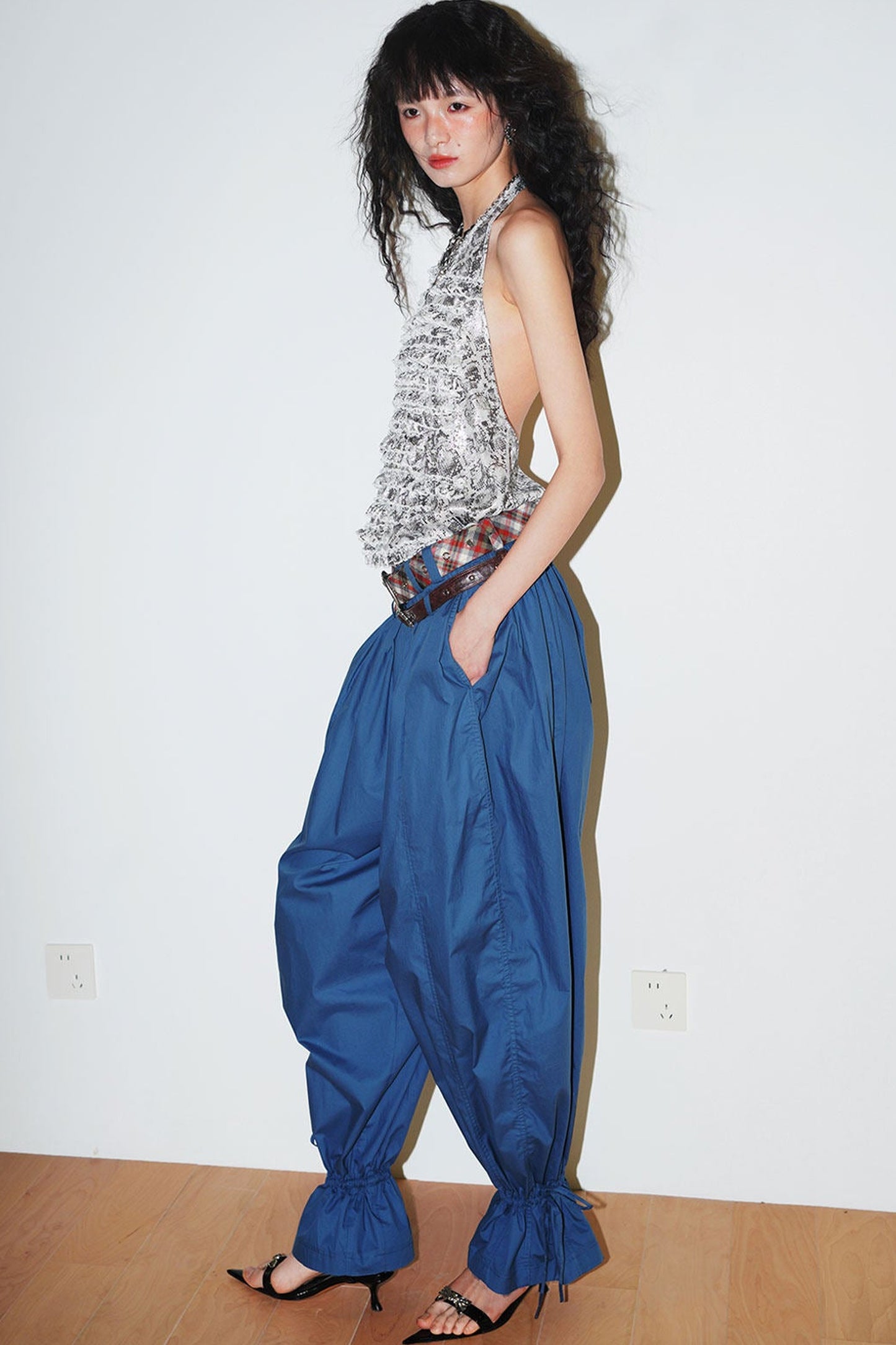 Layered Ruffle Halter Top