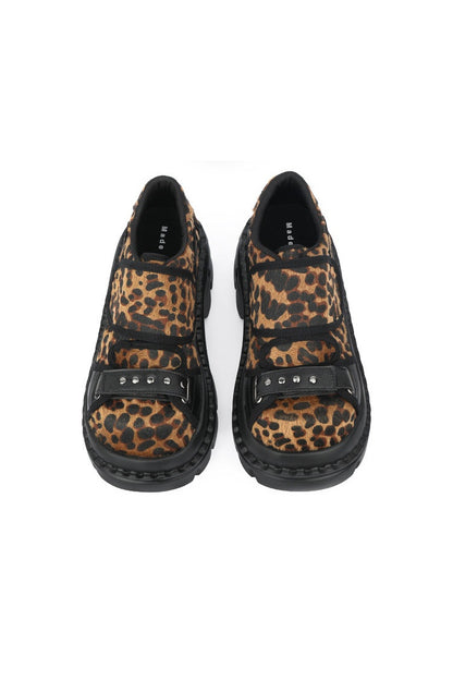 Leopard Print Chunky Platform Shoes