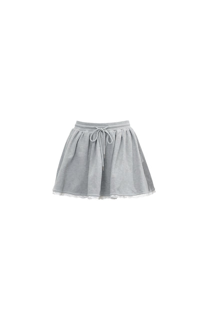 Off-Shoulder Plaid Patchwork Sweatshirt Skirt Set-Up