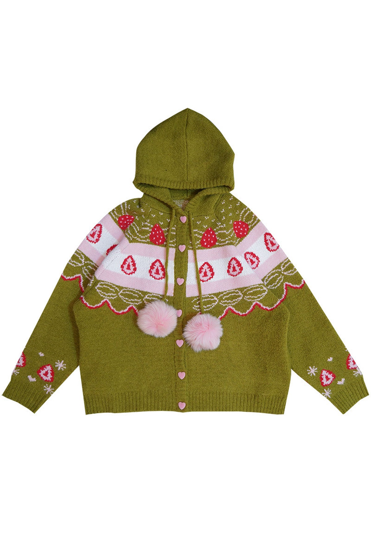 Strawberry Matcha Fair Isle Cardigan