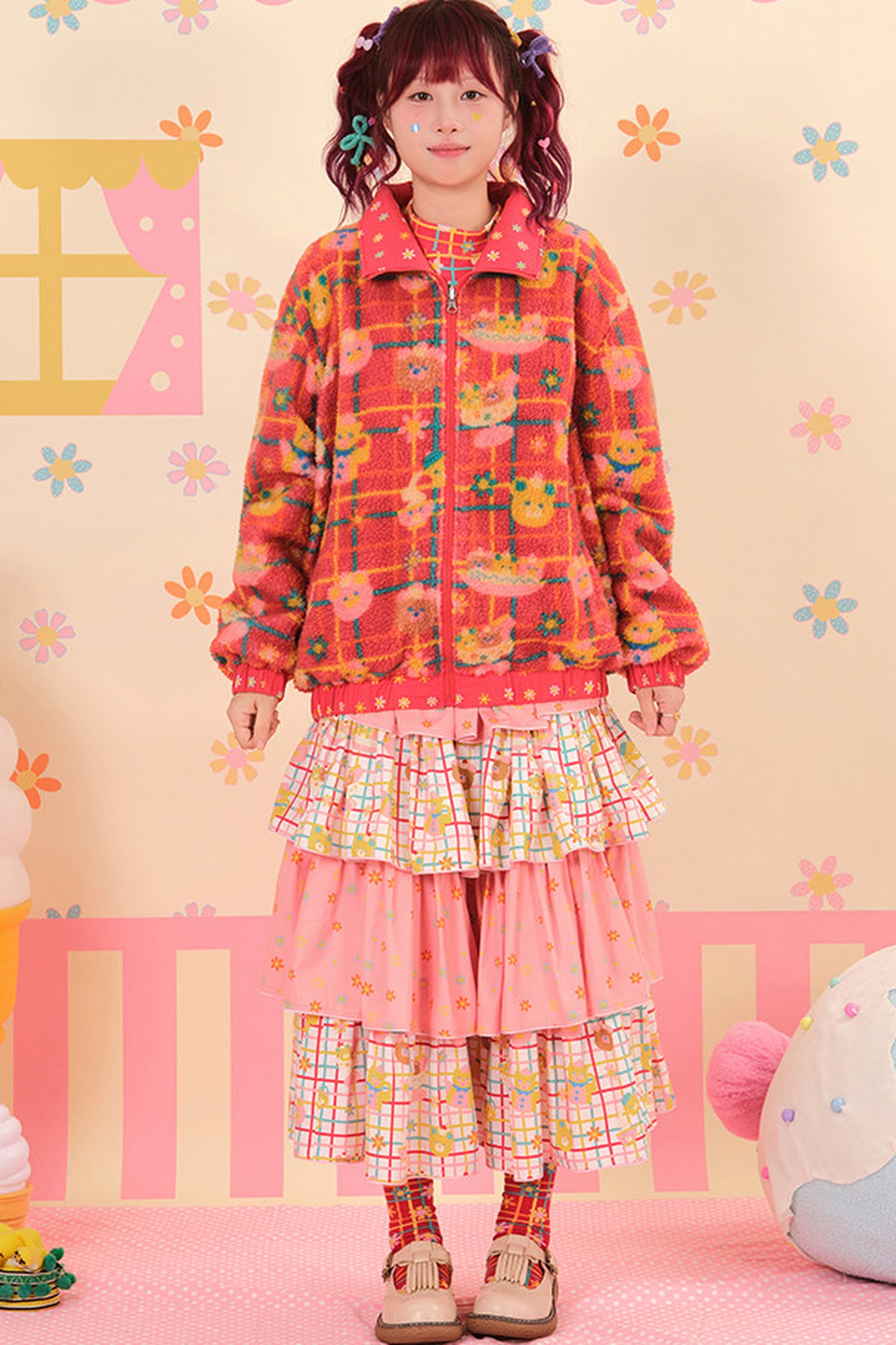 Showa Dessert House Wendbare Wolljacke