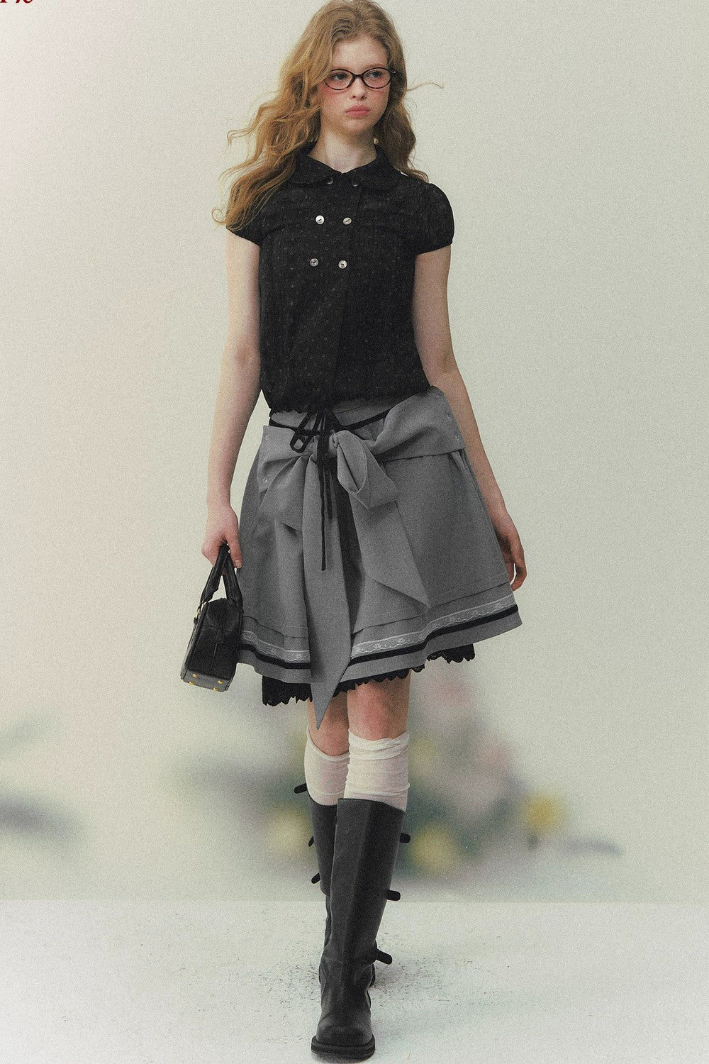 Bow Lace A-Line Skirt