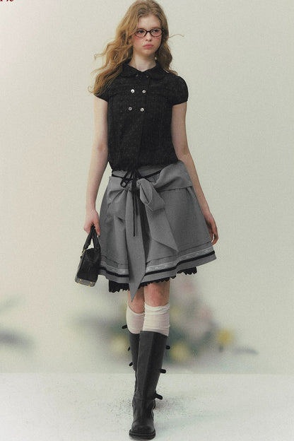Bow Lace A-Line Skirt