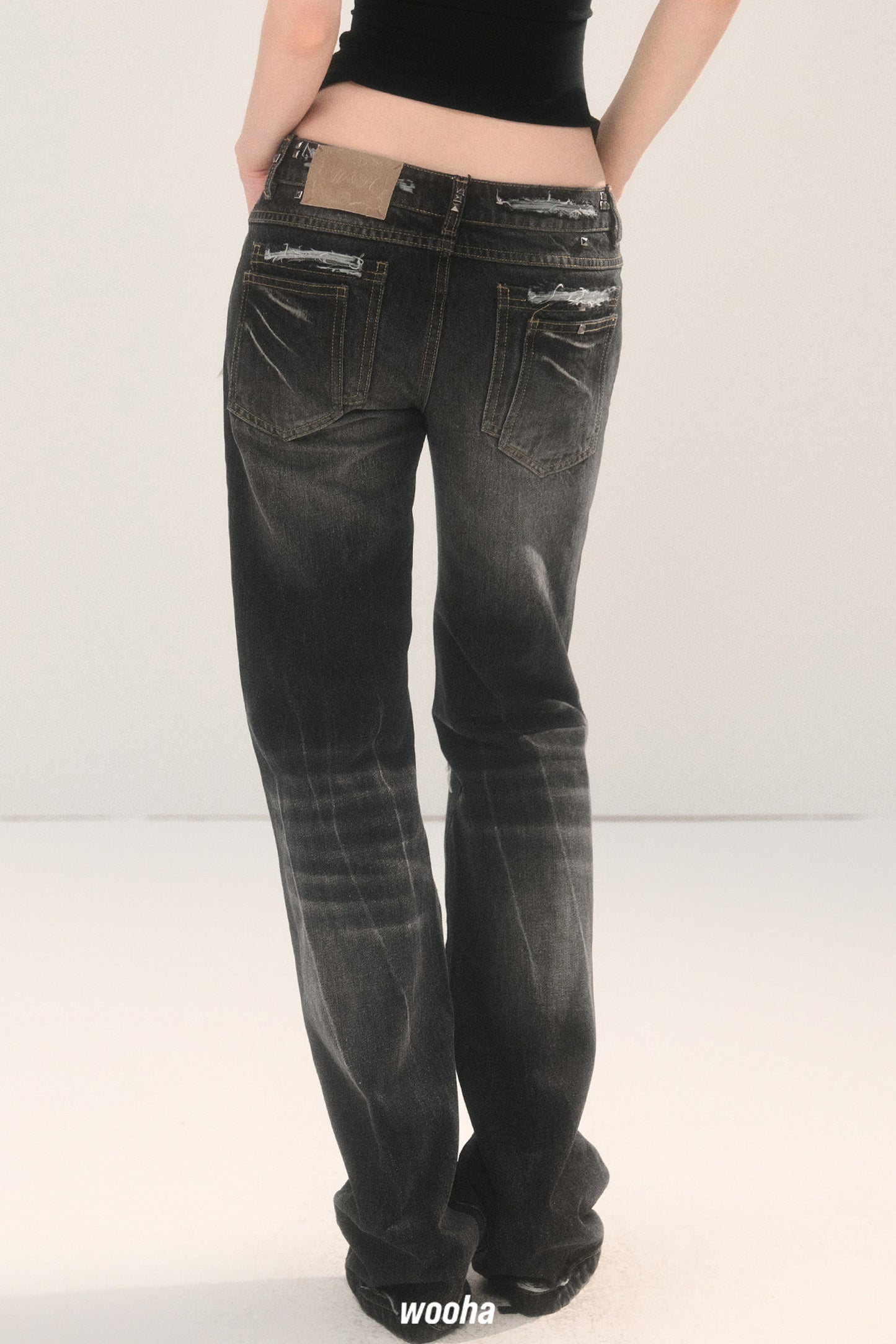 Straight Ripped Jeans