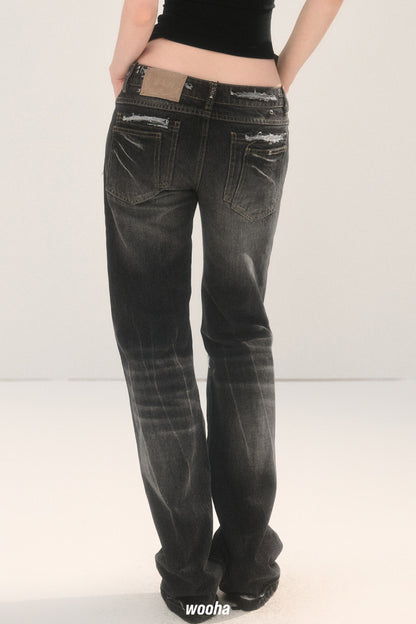 Straight Ripped Jeans