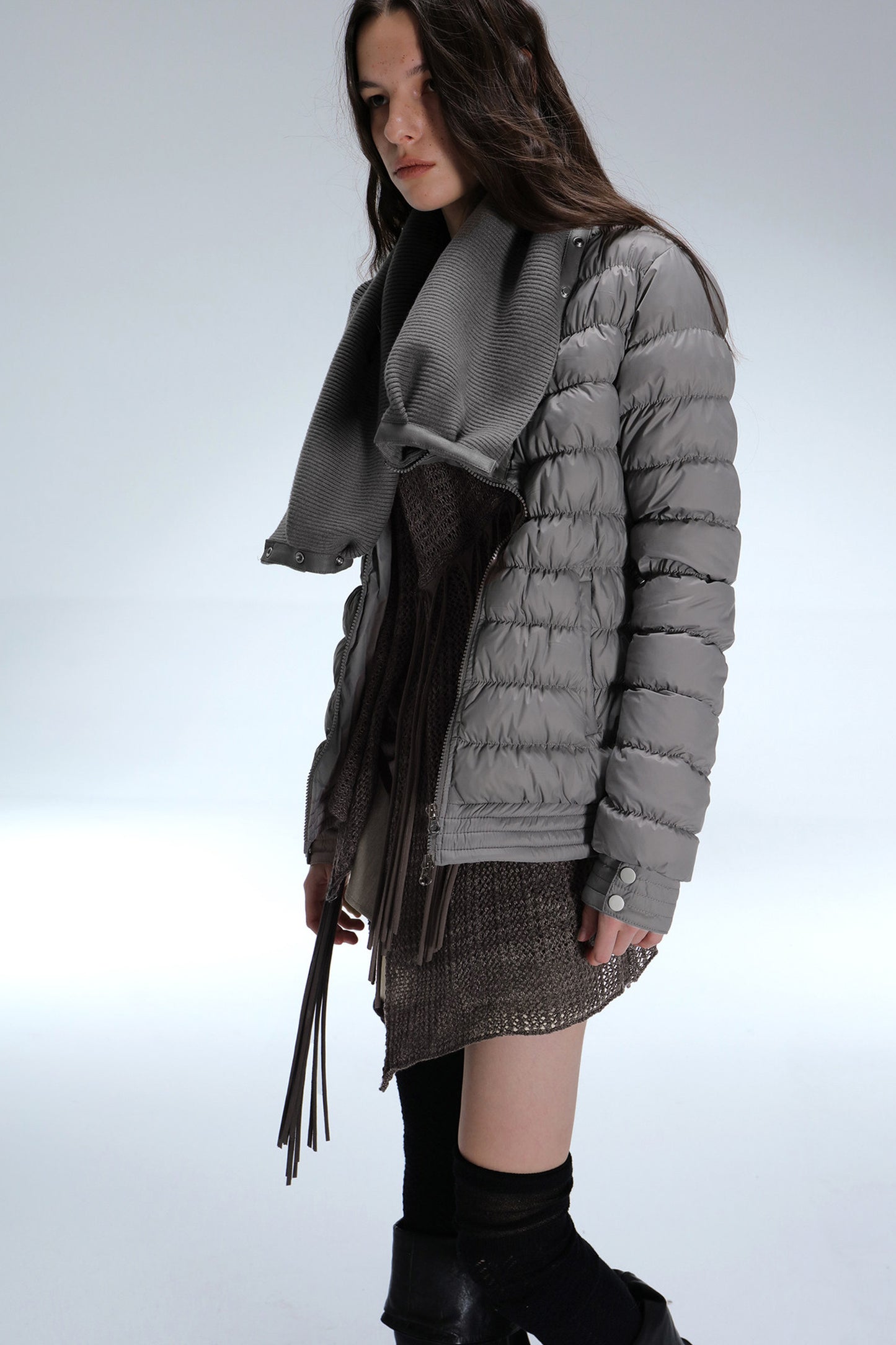 Ribbed Down Jacket