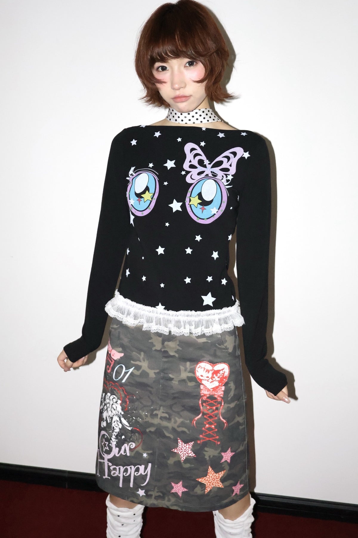 Comic Eye Long Sleeve Top