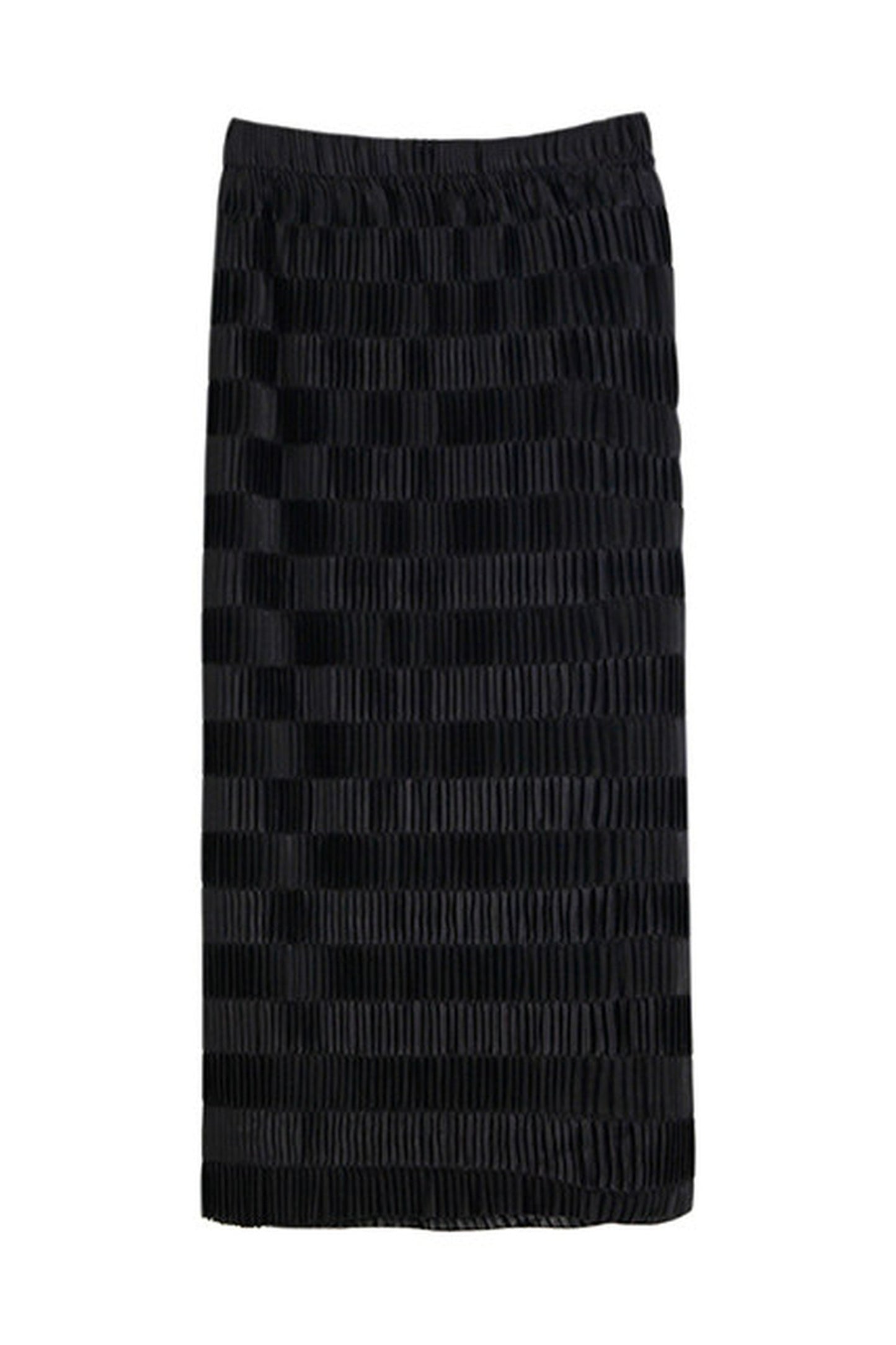 Gradient Pleated Elastic Waist Skirt