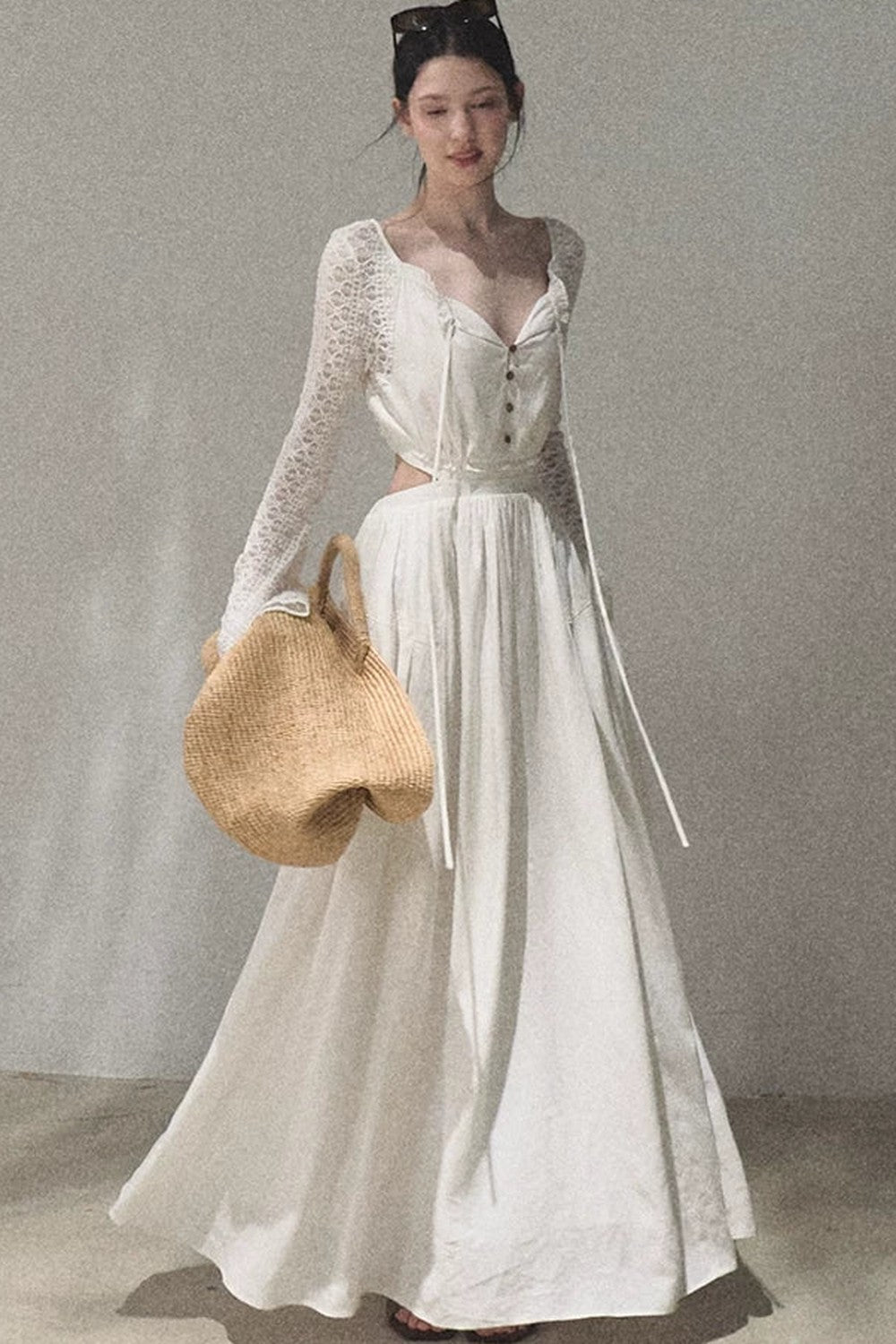 Lyocell Lace Cinching Dress