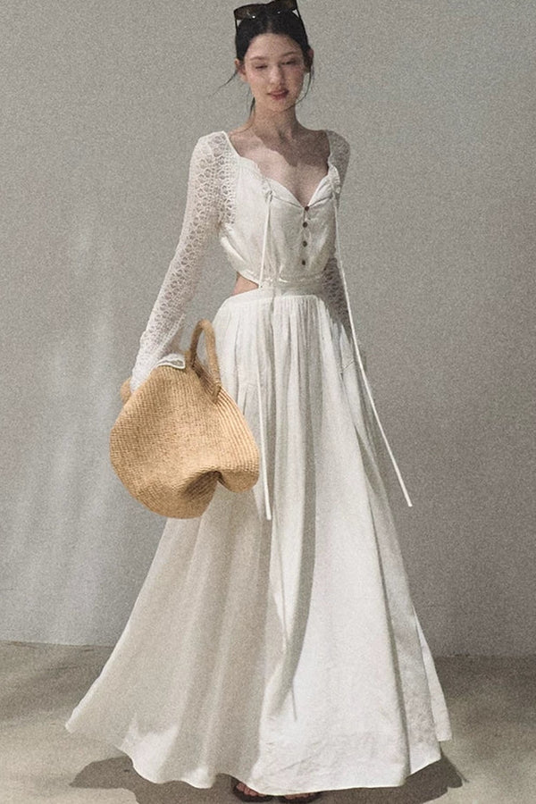 Lyocell Lace Cinching Dress