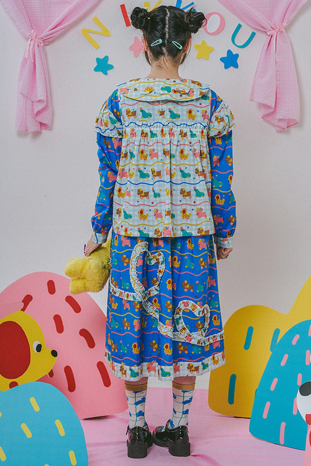 Japanese Style Floral Print Vest