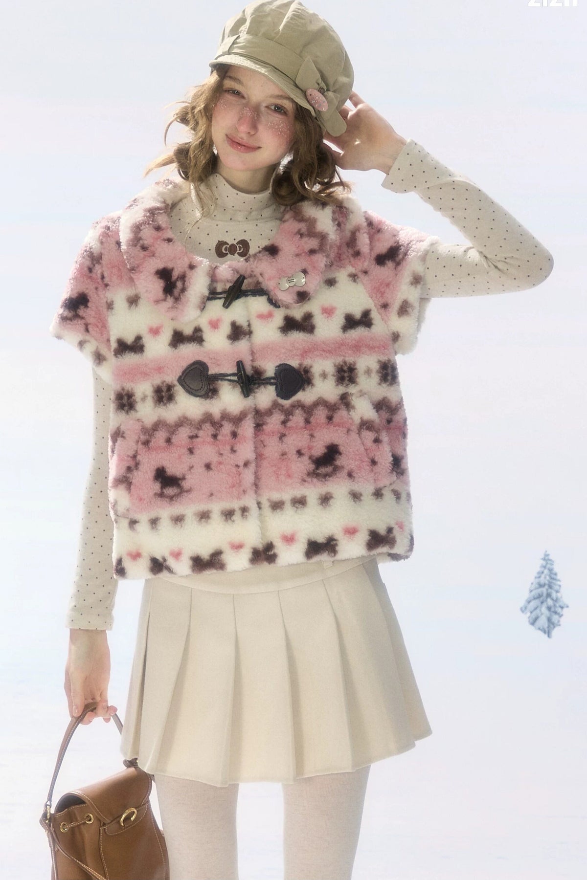 Pink Sherpa Duffle Jacket