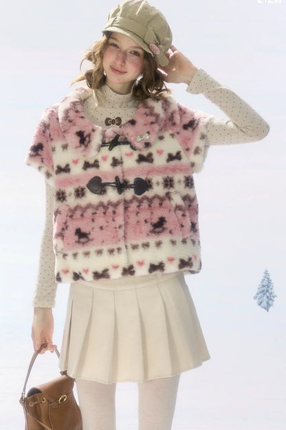 Pink Sherpa Duffle Jacket