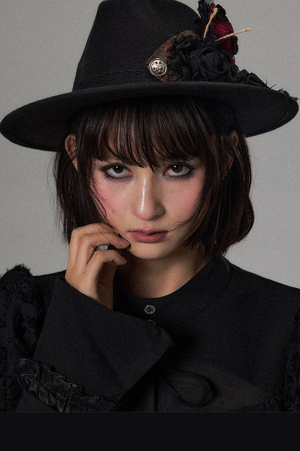 Handmade Woolen Lace Floral Hat