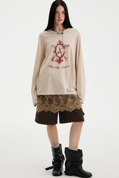 Retro Magic Mirror Patch Embroidery Tee